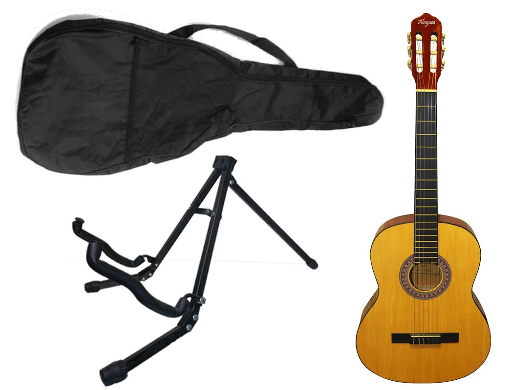 ALAGUEZ ALAGUEZ SET GUITARRA CLASICA NOGAL 39P C/ATRIL