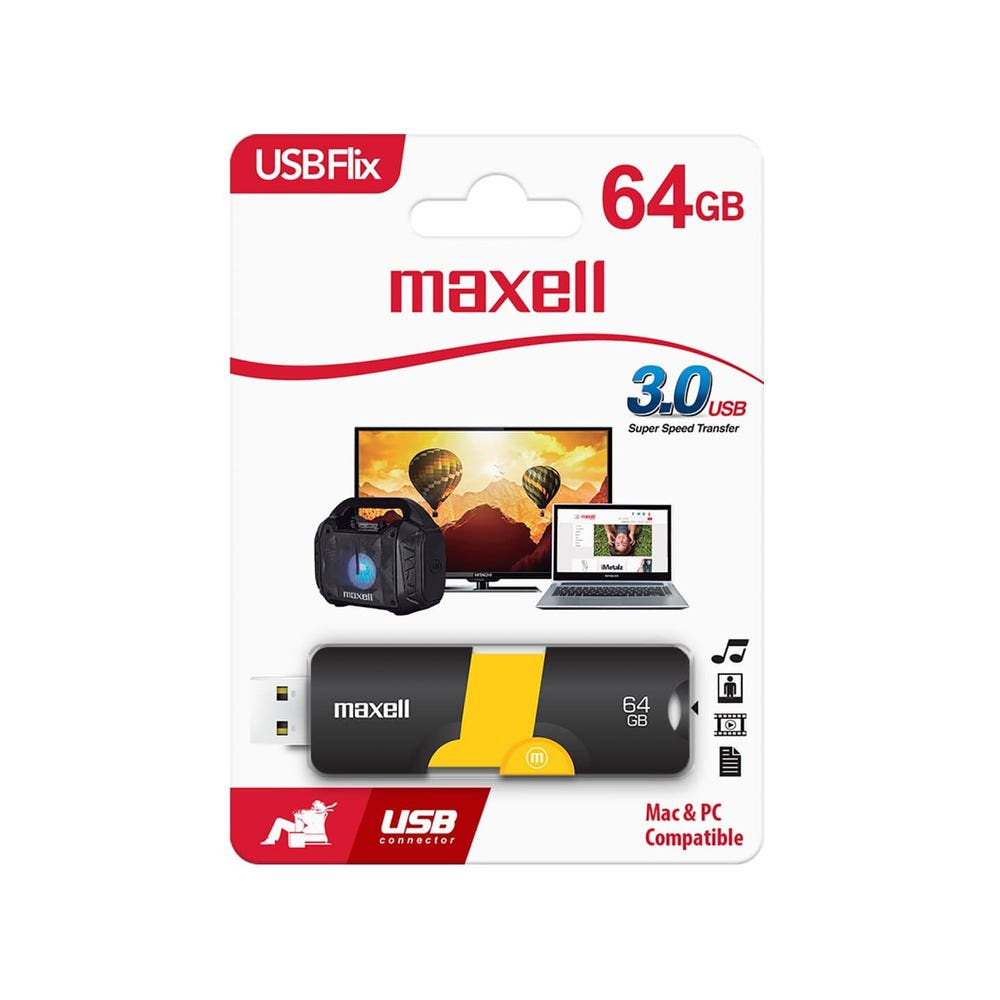 MAXELL MAXELL PENDRIVE USB 3.0 64GB FLIX
