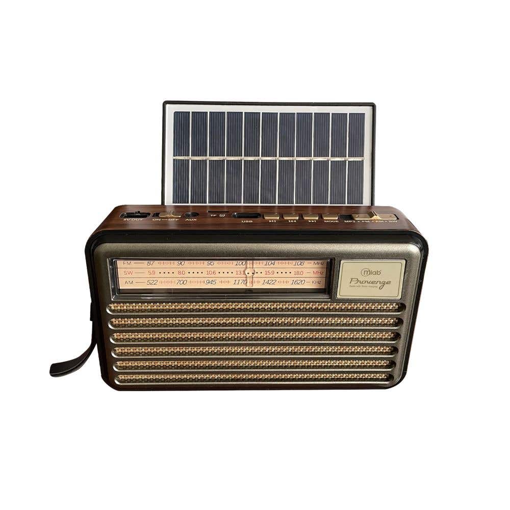 Mlab Radio Retro Provenze 9141 | Carga Solar | Linterna | Marron