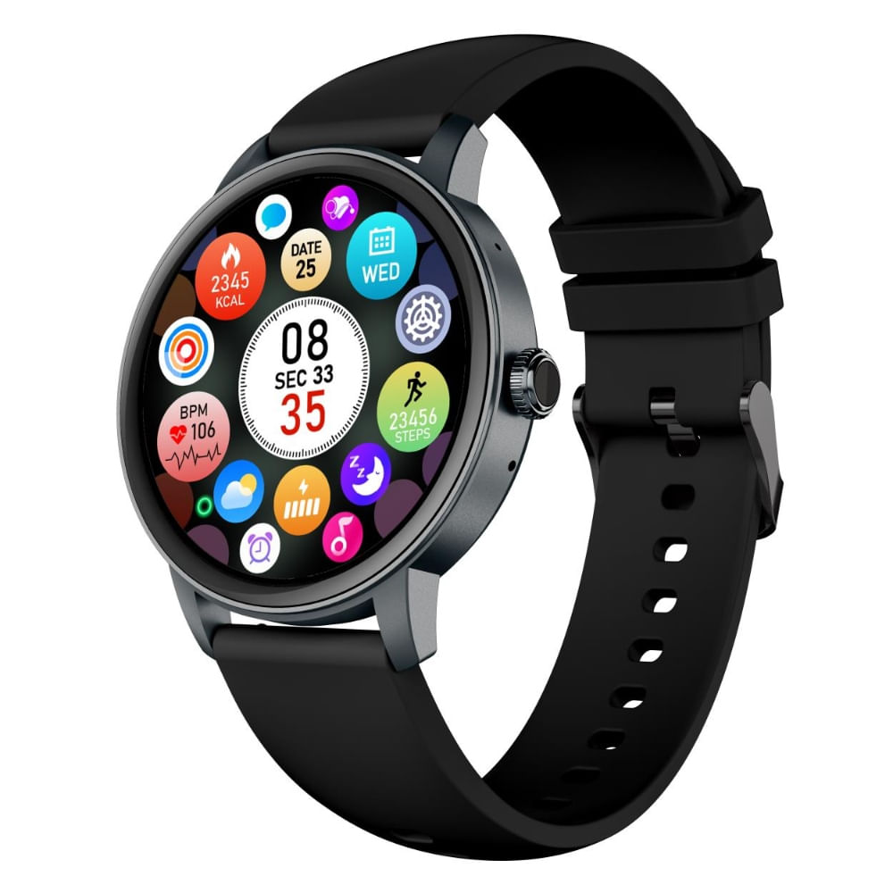 Aiwa Reloj Inteligente Redondo Multideportivo Marco Metalico