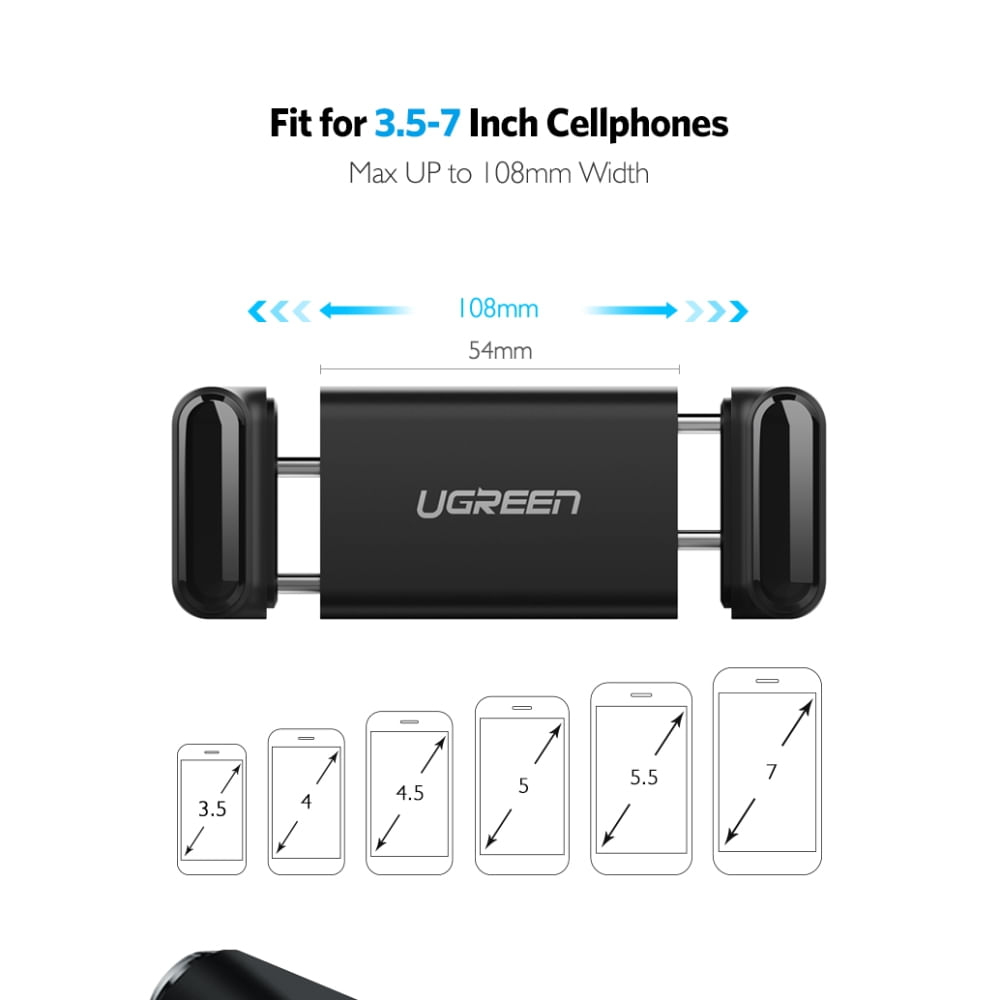 Ugreen Soporte Celular Tipo Clip Para Rejilla De Ventilacion