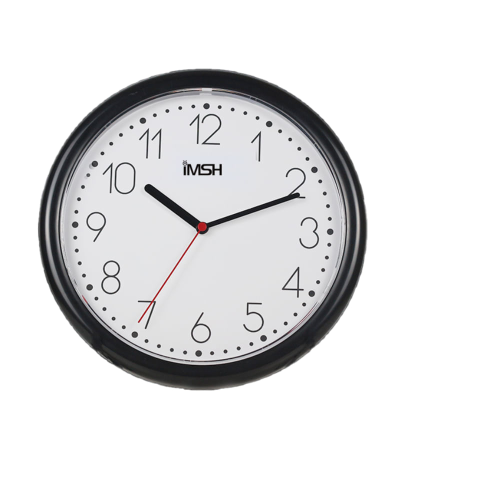 GEN RELOJ DE PARED ANALOGO NEGRO WC25201