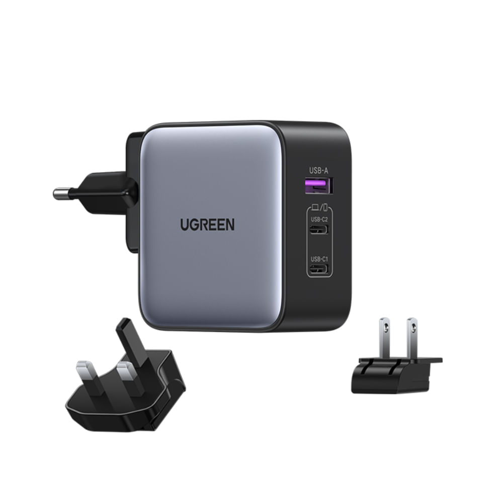 Ugreen Cargador Para Viajar 65W Nexode 2 Usb-C /1 Usb-A Con