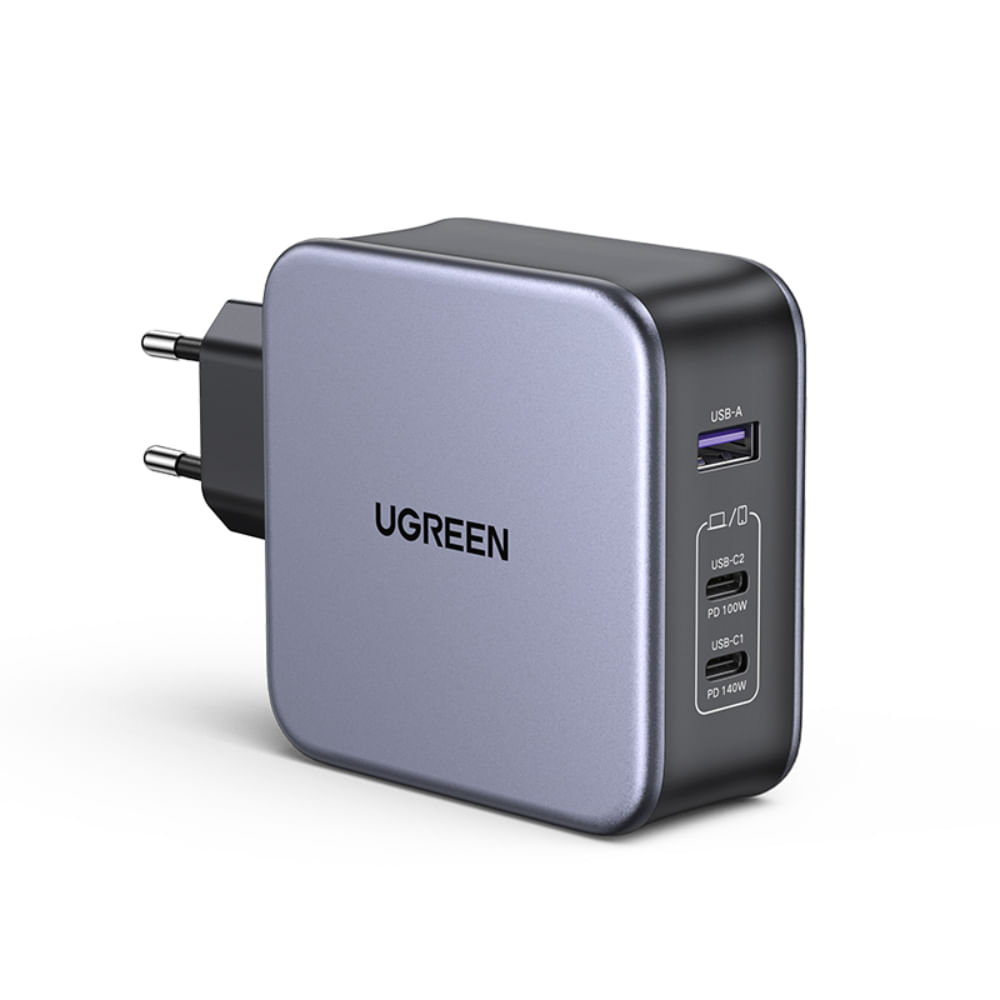 Ugreen Cargador Rápido 140W 2 Usb-C / Usb-A Gris Cd289-90549