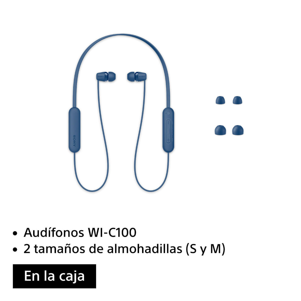 Sony Audifono Stereo Inalambrico Azul Son Wi-C100Bl Azul
