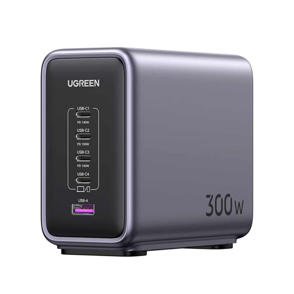 Ugreen Super Cargador Para Escritorio 300W 1 Usb-A + 4 Usb-C