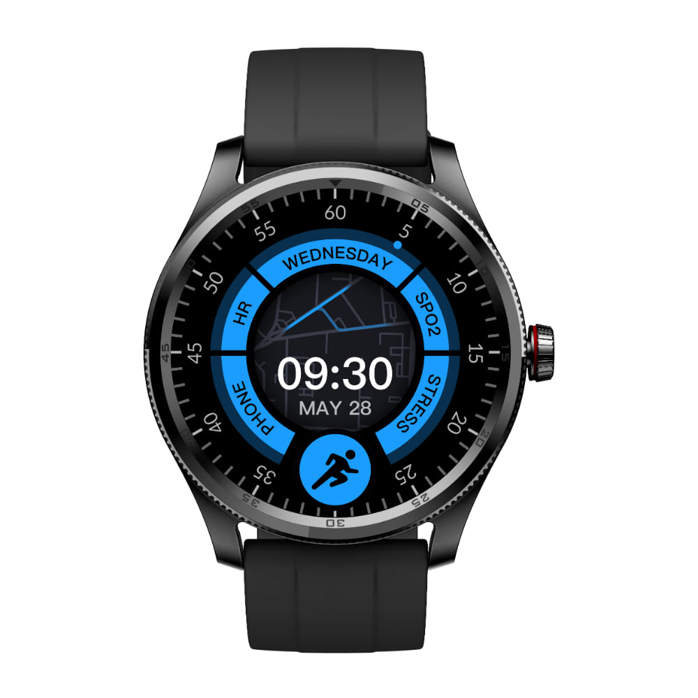 Aiwa Smartwatch Redondo Deportivo Correa Black Awswi23B
