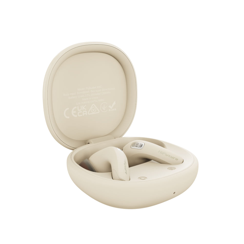 Hifuture Audifonos Flybuds 4 Tws Anc In-Ear Latte Blanco