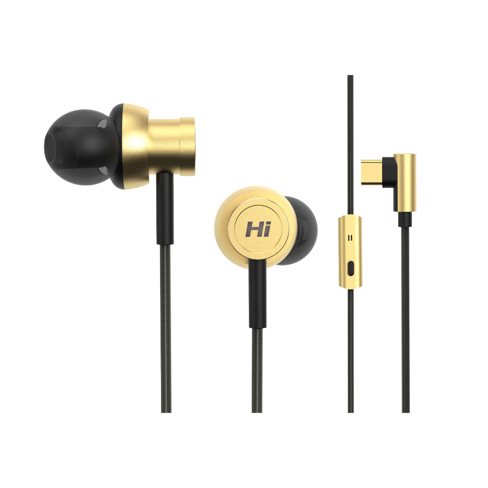 Hifuture Audifonos Alambricos In-Ear Hi5 Champagne Gold