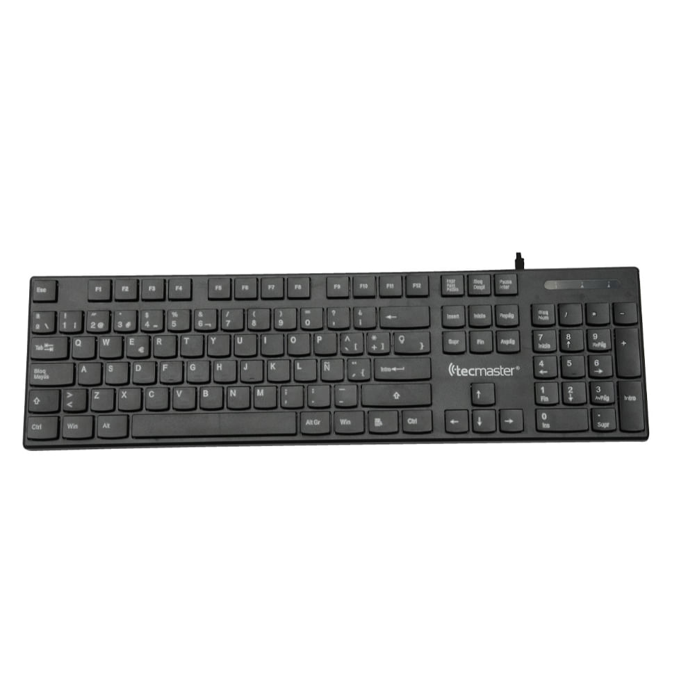 TECMASTER TECMASTER TECLADO BÁSICO CABLEADO USB NEGRO