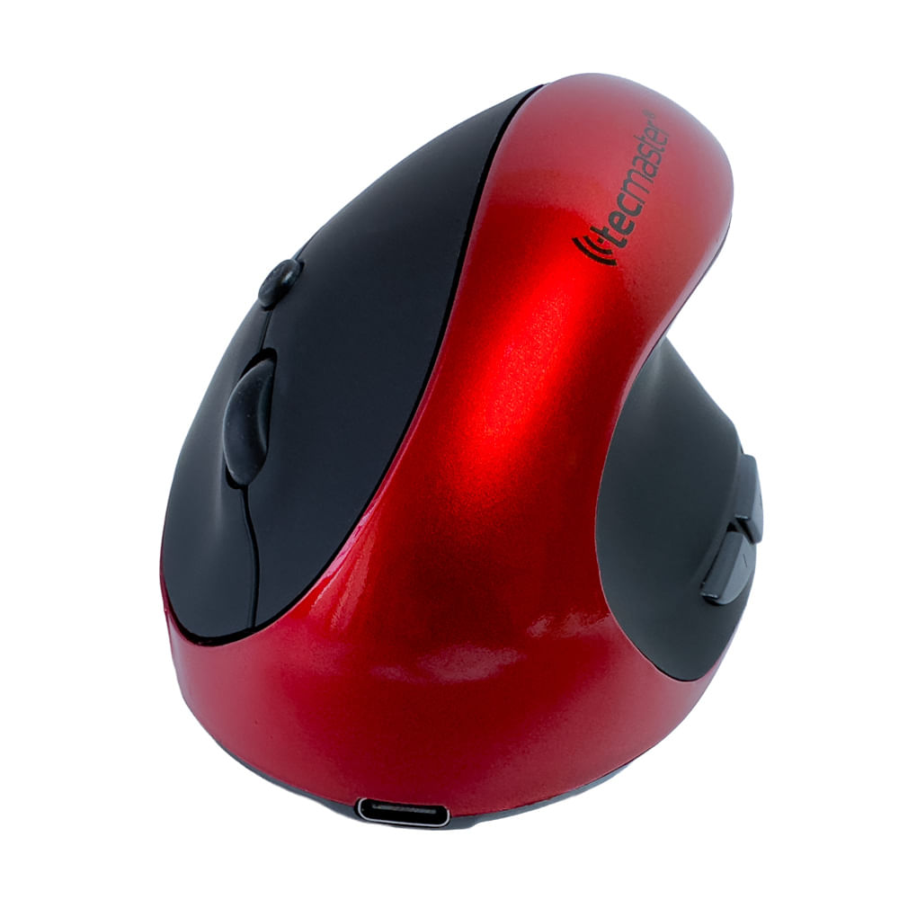 TECMASTER TECMASTER MOUSE ERGONOMICO INALAMBRICO RECARGABLE BLACK/ROJO