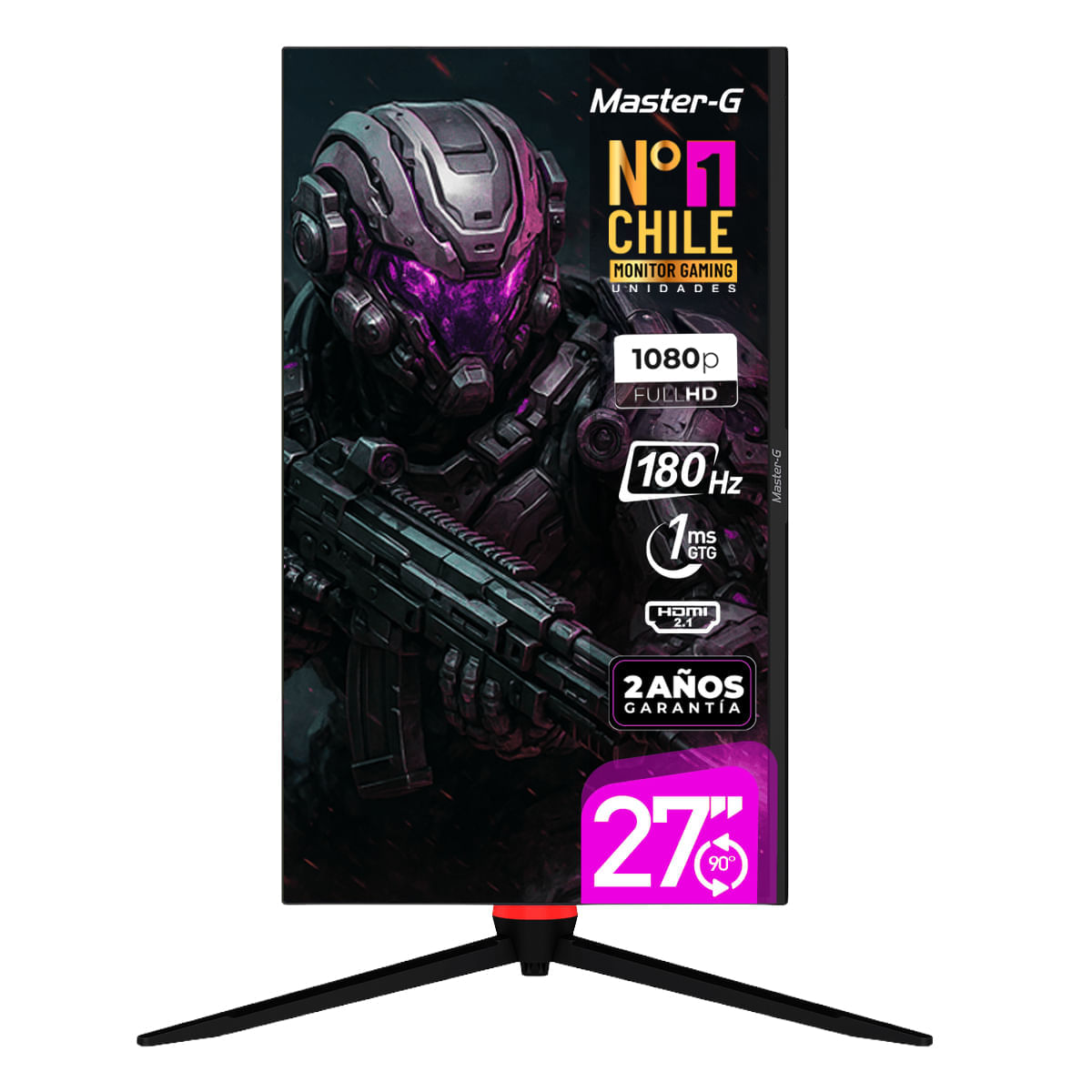 Master-G Monitor Gamer 27"" Fhd Ips Pivote 90 180Hz 1Ms
