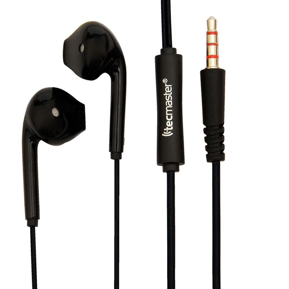 Tecmaster Audifonos Ergonomicos Intrauditivos Black