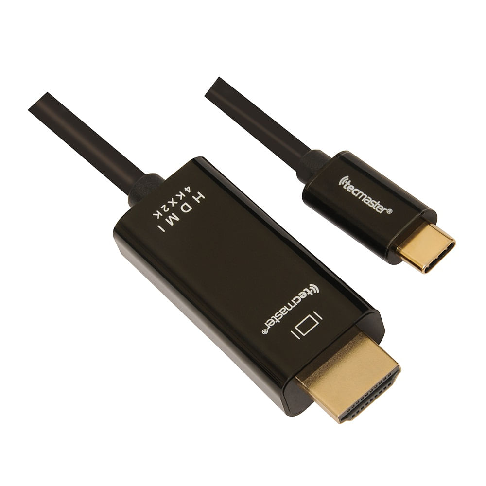 TECMASTER CABLE 1.8 MTS, TYPE-C MACHO A HDMI MACHO 4K, NEGRO