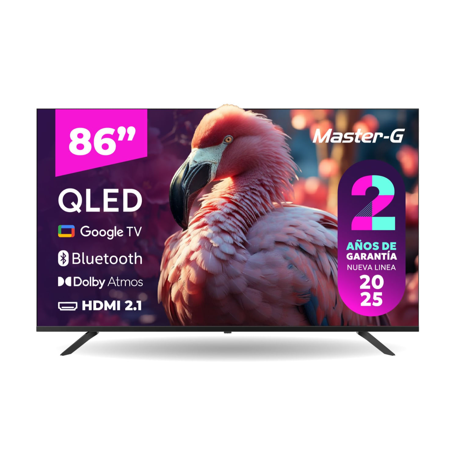 Master-G Smart Tv Qled 86"" Google Tv 4K Bluetooth Mggk86Ufq