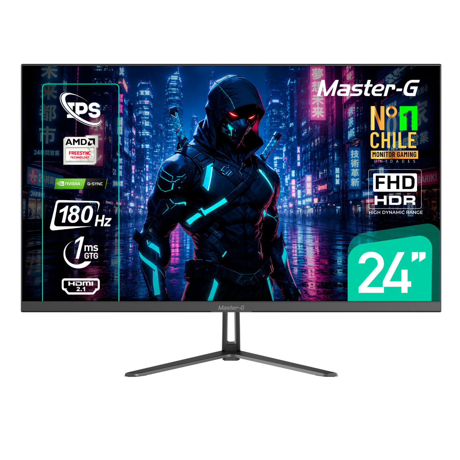 Monitor Gamer 24"" Fhd Ips Hdr 180Hz 1Ms Mgmg2442 Master-G